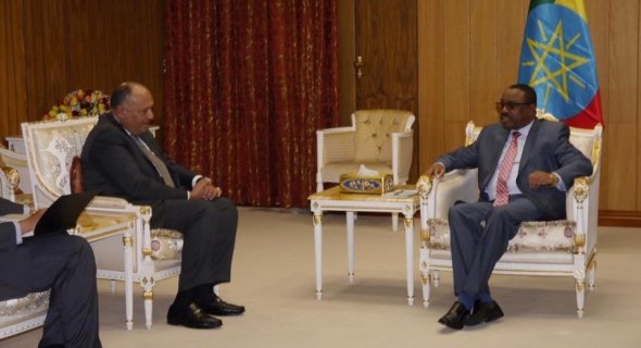 “شكري” و”ديسالين” يؤكدان حرص مصر وإثيوبيا على تحقيق المصالح المشتركة بينهما