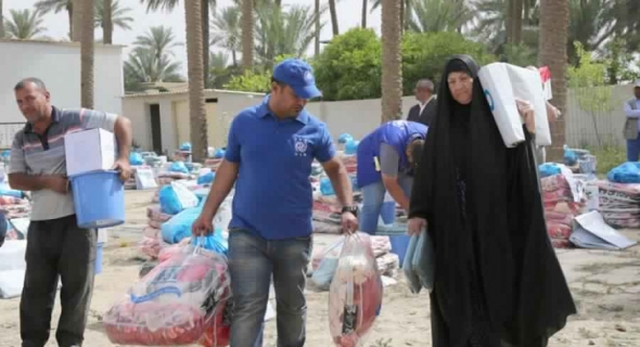 وكالة الأمم المتحدة للهجرة تساعد النازحين الجدد من غرب الانبار